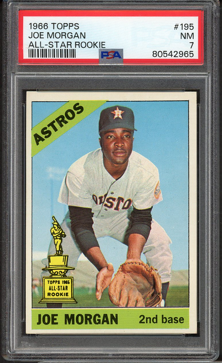 1966 Topps Baseball #195 Joe Morgan Astros PSA 7 NM 561641