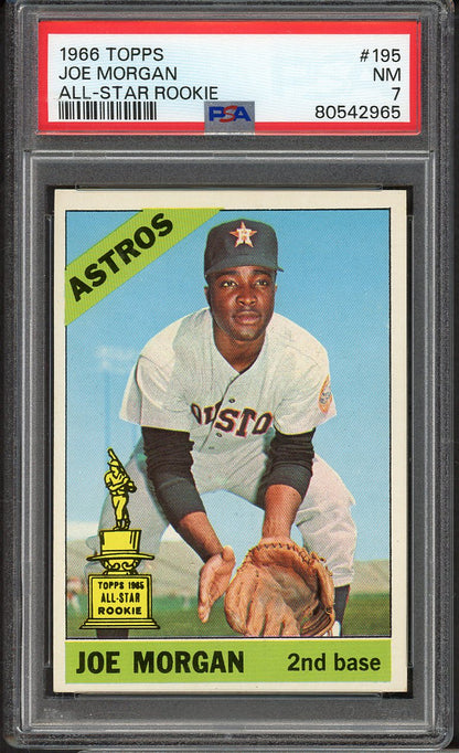 1966 Topps Baseball #195 Joe Morgan Astros PSA 7 NM 561641