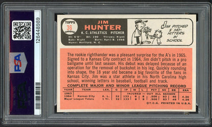 1966 Topps Baseball #036 Catfish Hunter A's PSA 7 NM 561656
