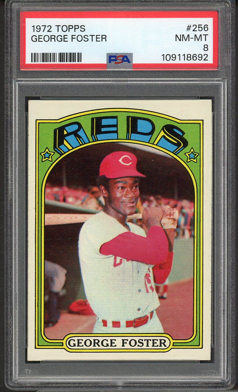 1972 Topps Baseball #256 George Foster Reds PSA 8 NM/MT 561658