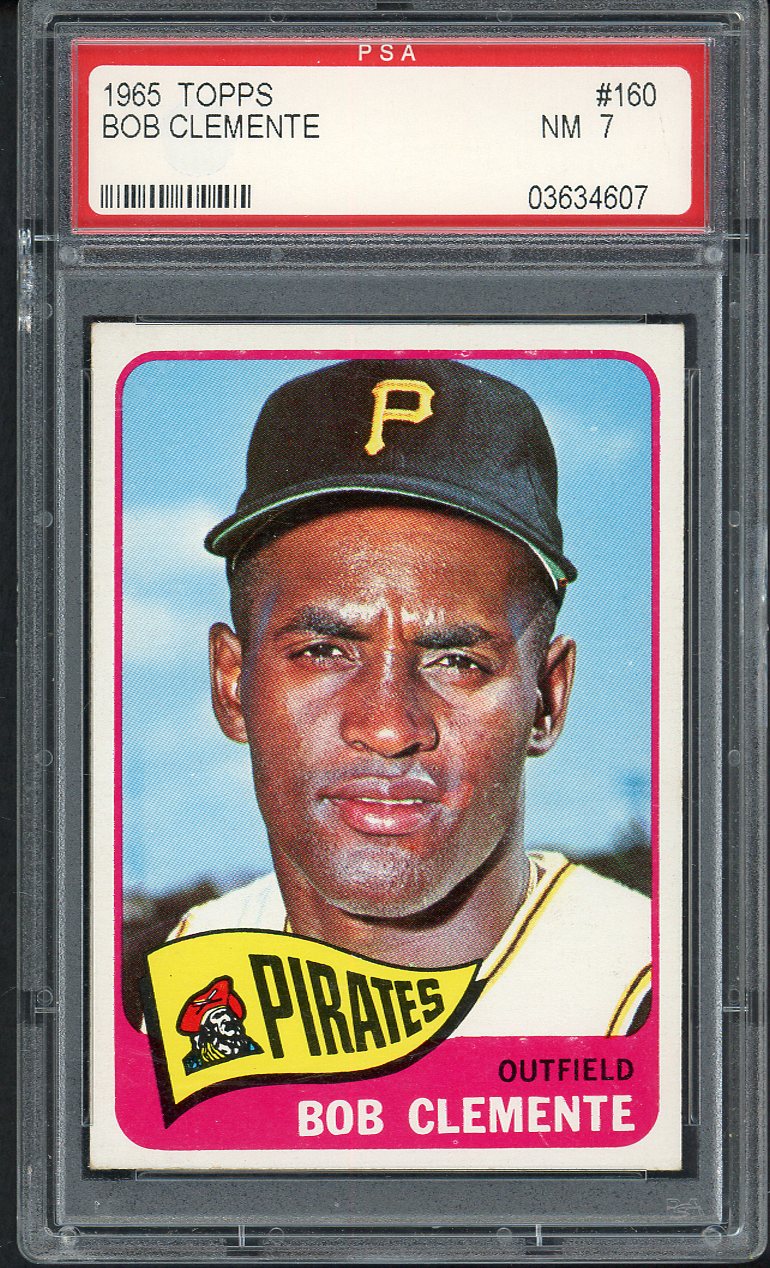 1965 Topps Baseball #160 Roberto Clemente Pirates PSA 7 NM 561670