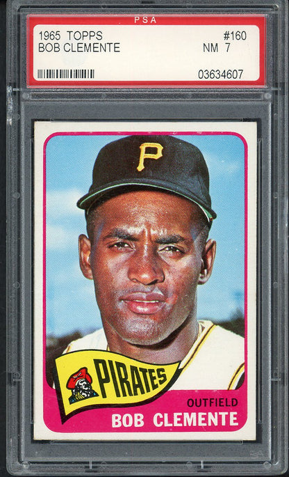 1965 Topps Baseball #160 Roberto Clemente Pirates PSA 7 NM 561670