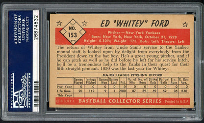 1953 Bowman Color Baseball #153 Whitey Ford Yankees PSA 6 EX-MT 561672