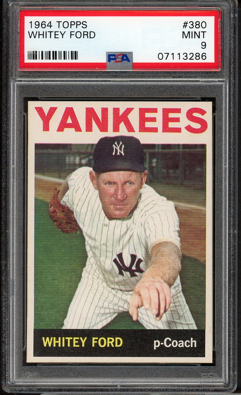 1964 Topps Baseball #380 Whitey Ford Yankees PSA 9 MINT 561673