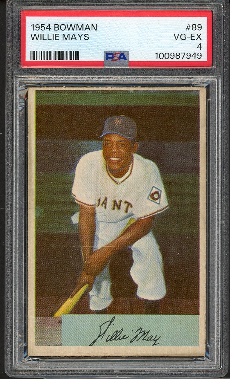 1954 Bowman Baseball #089 Willie Mays Giants PSA 4 VG-EX 561674
