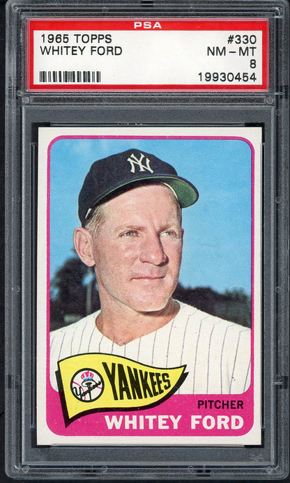 1965 Topps Baseball #330 Whitey Ford Yankees PSA 8 NM/MT 561675