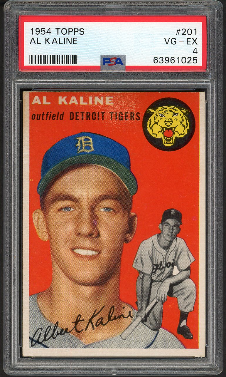 1954 Topps Baseball #201 Al Kaline Tigers PSA 4 VG-EX 561676