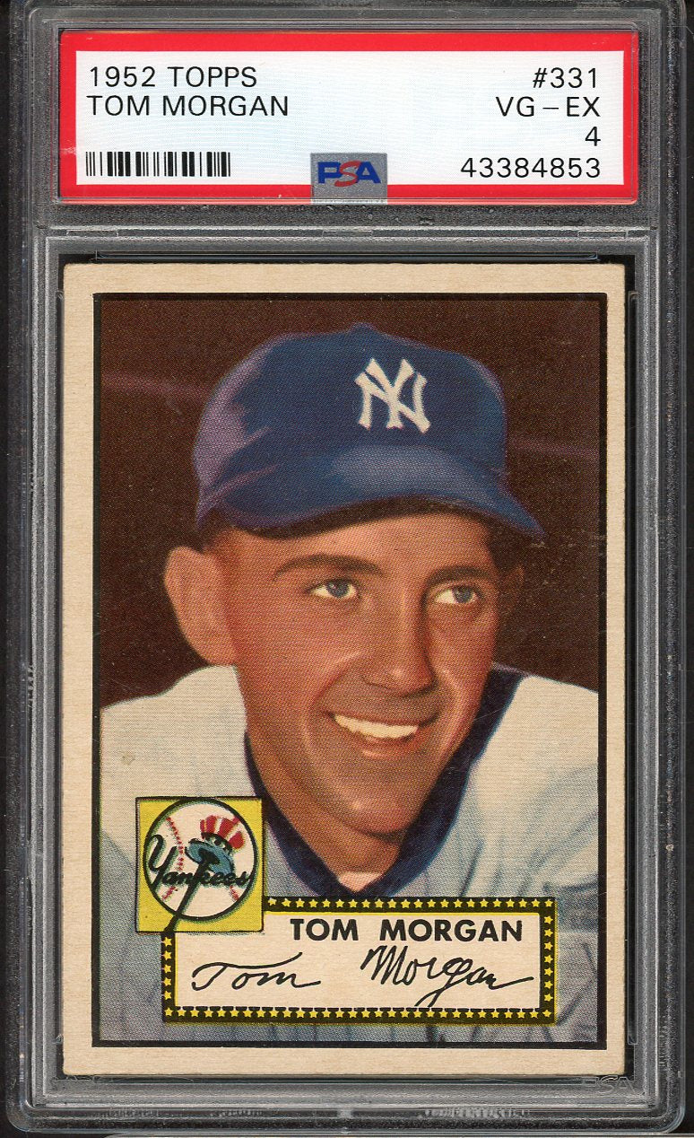 1952 Topps Baseball #331 Tom Morgan Yankees PSA 4 VG-EX 561677