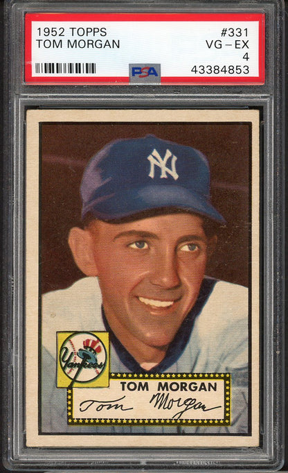 1952 Topps Baseball #331 Tom Morgan Yankees PSA 4 VG-EX 561677