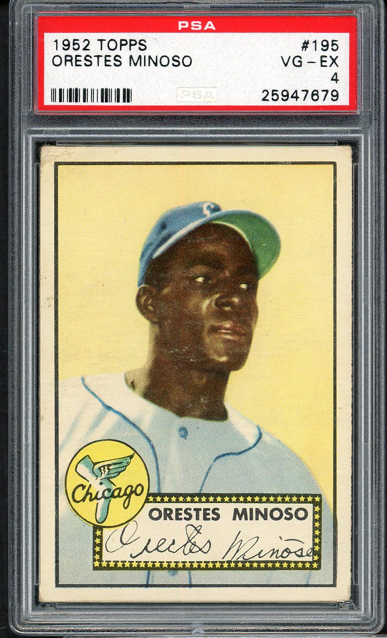 1952 Topps Baseball #195 Minnie Minoso White Sox PSA 4 VG-EX 561682