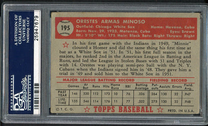 1952 Topps Baseball #195 Minnie Minoso White Sox PSA 4 VG-EX 561682