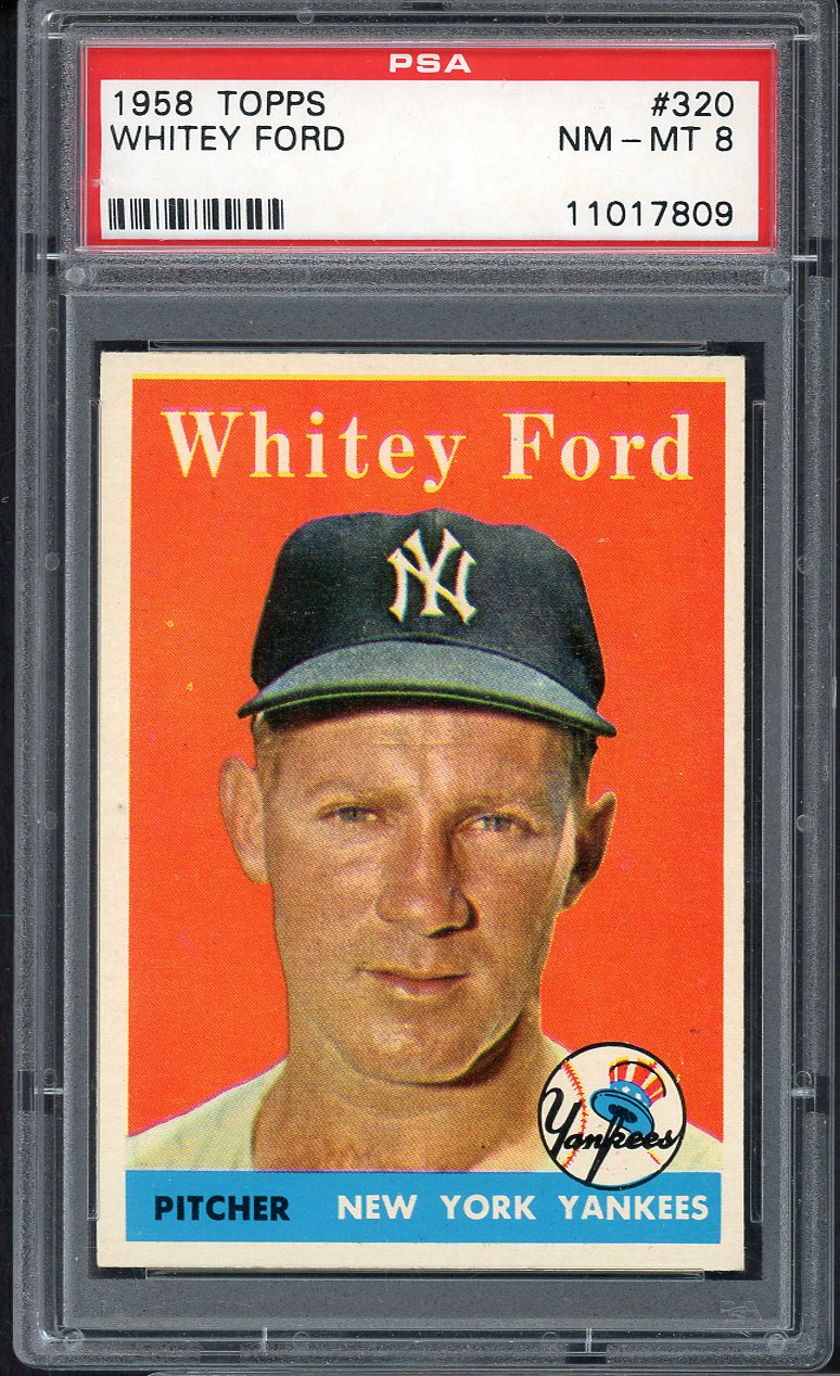 1958 Topps Baseball #320 Whitey Ford Yankees PSA 8 NM/MT 561685