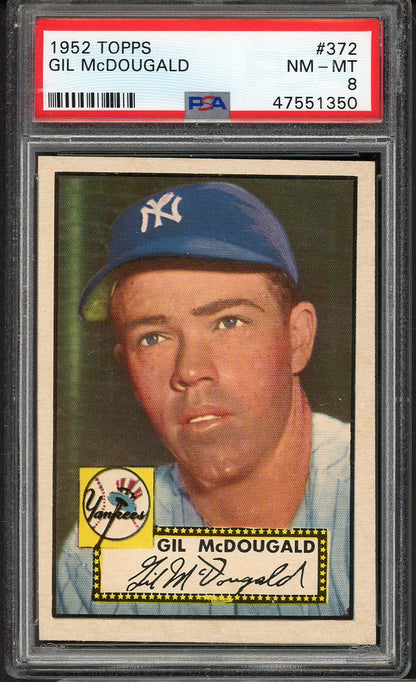 1952 Topps Baseball #372 Gil McDougald Yankees PSA 8 NM/MT 561689