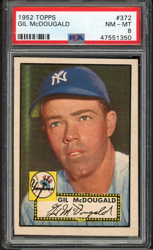 1952 Topps Baseball #372 Gil McDougald Yankees PSA 8 NM/MT 561689