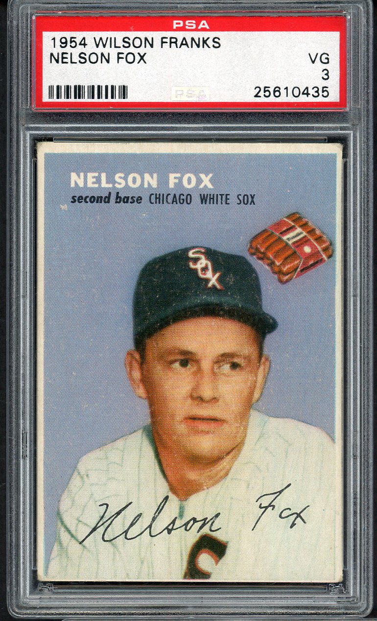 1954 Wilson Franks Nellie Fox White Sox PSA 3 VG 561690
