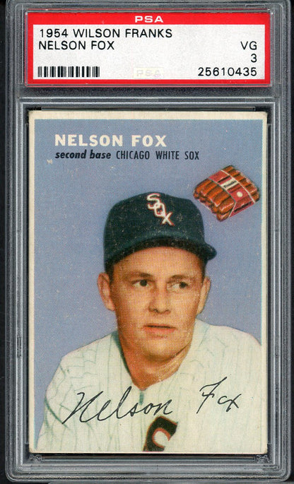 1954 Wilson Franks Nellie Fox White Sox PSA 3 VG 561690