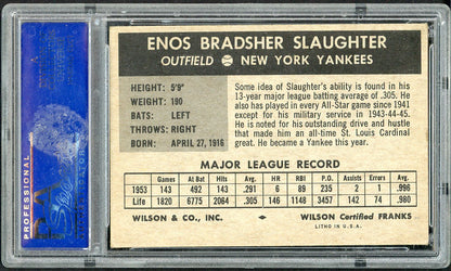 1954 Wilson Franks Enos Slaughter Yankees PSA 5 EX 561691