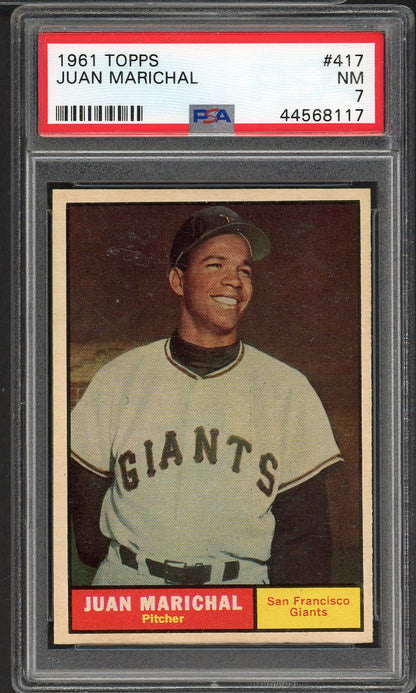 1961 Topps Baseball #417 Juan Marichal Giants PSA 7 NM 561696