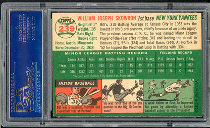 1954 Topps Baseball #239 Bill Skowron Yankees PSA 7 NM 561697