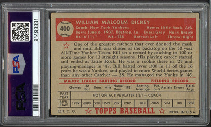 1952 Topps Baseball #400 Bill Dickey Yankees PSA 2 GD 561699