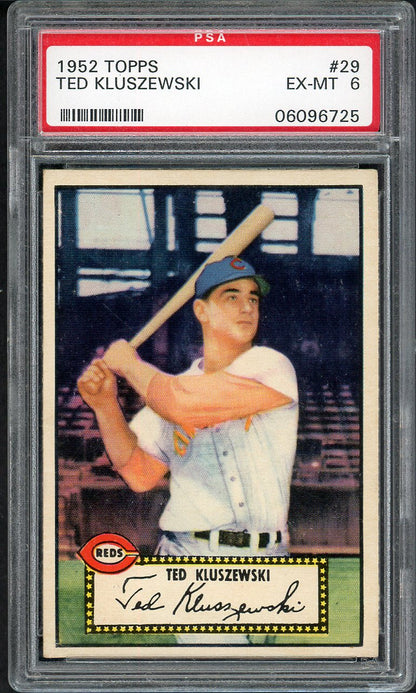 1952 Topps Baseball #029 Ted Kluszewski Reds PSA 6 EX-MT Red 561700