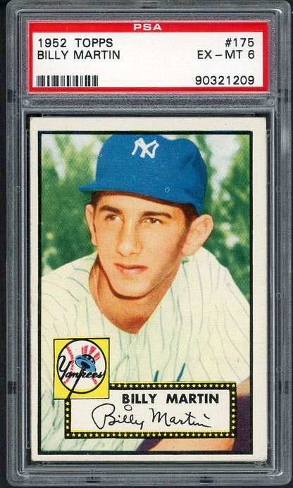 1952 Topps Baseball #175 Billy Martin Yankees PSA 6 EX-MT 561704