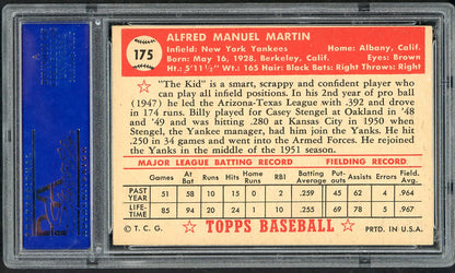 1952 Topps Baseball #175 Billy Martin Yankees PSA 6 EX-MT 561704