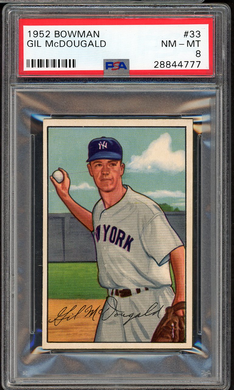 1952 Bowman Baseball #033 Gil McDougald Yankees PSA 8 NM/MT 561711