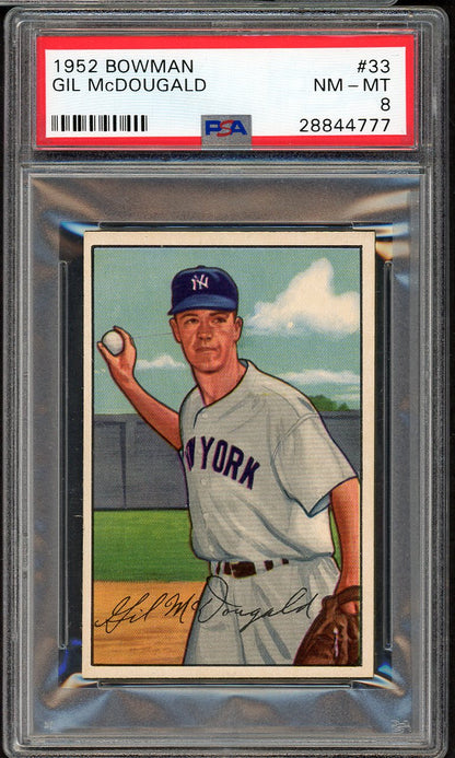 1952 Bowman Baseball #033 Gil McDougald Yankees PSA 8 NM/MT 561711