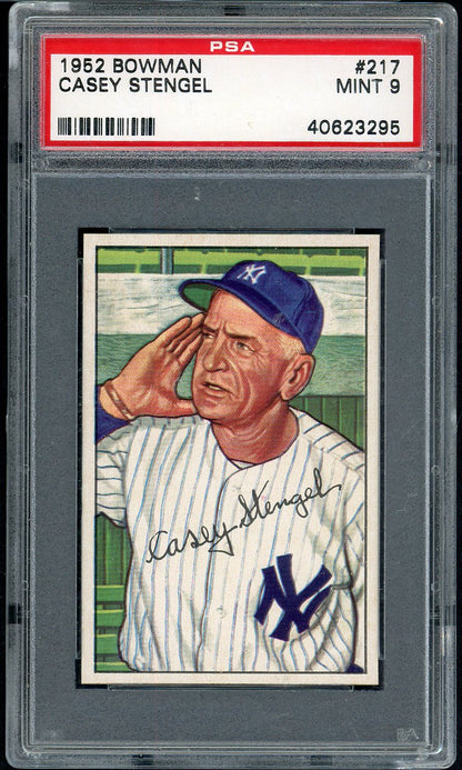 1952 Bowman Baseball #217 Casey Stengel Yankees PSA 9 MINT 561712