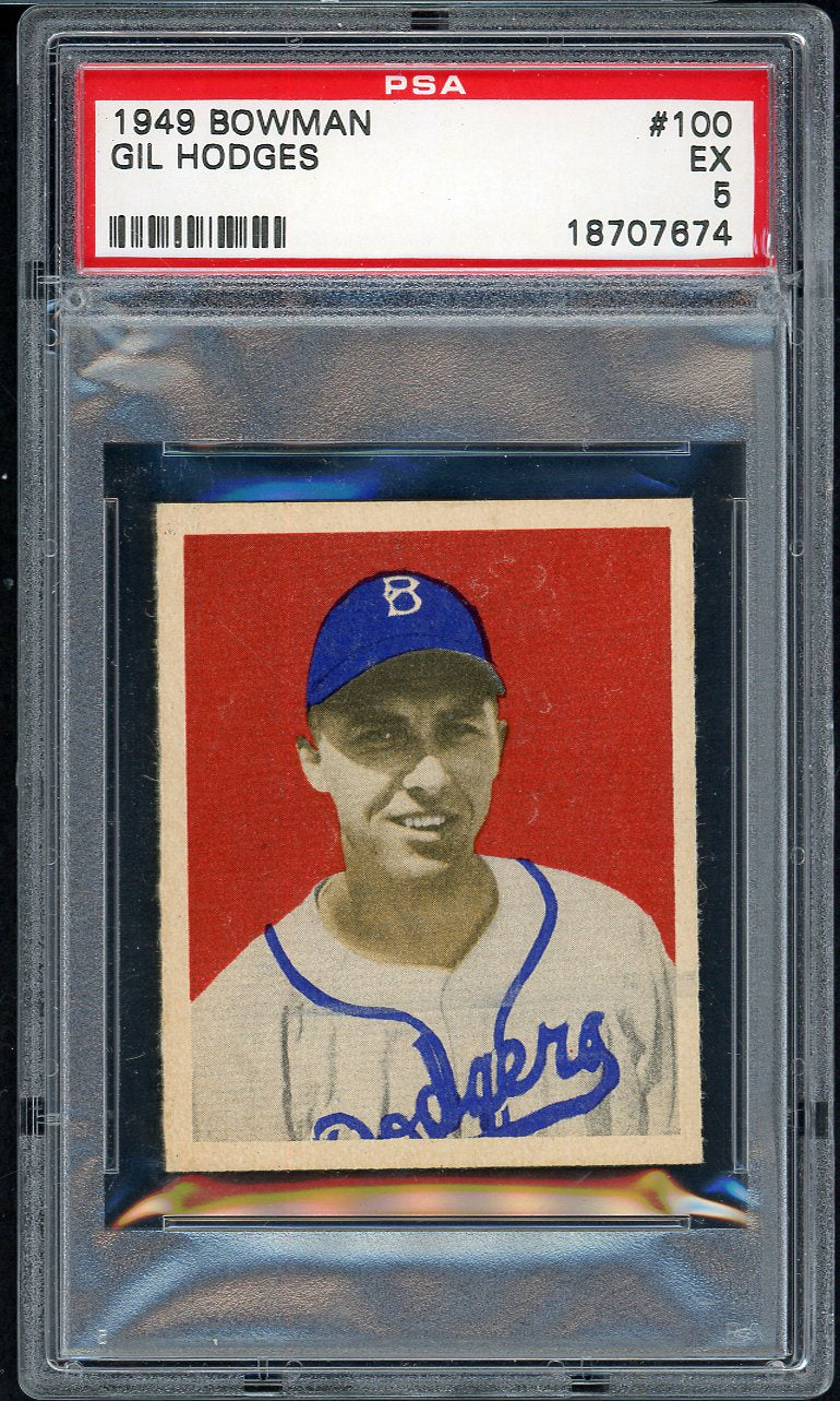 1949 Bowman Baseball #100 Gil Hodges Dodgers PSA 5 EX 561716
