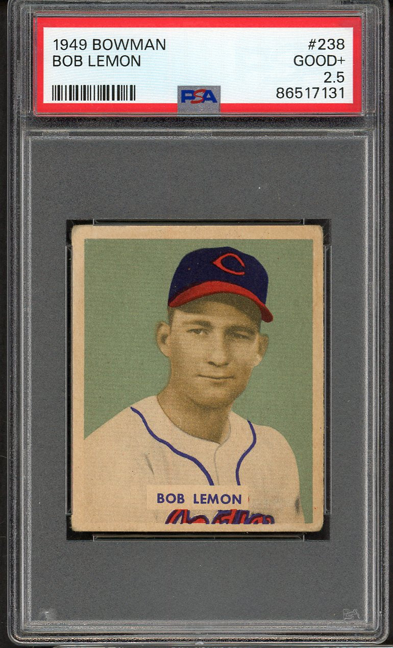 1949 Bowman Baseball #238 Bob Lemon Indians PSA 2.5 GD+ 561718