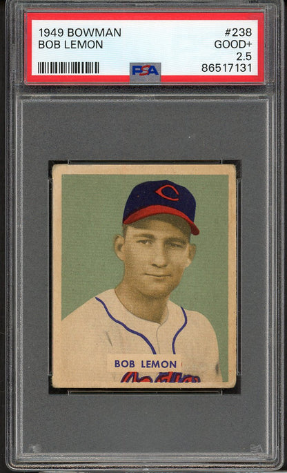 1949 Bowman Baseball #238 Bob Lemon Indians PSA 2.5 GD+ 561718