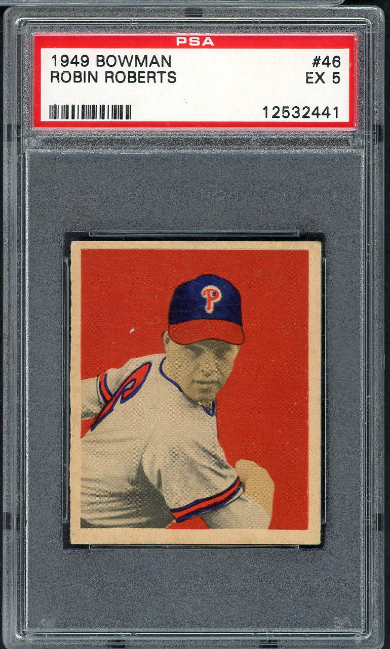 1949 Bowman Baseball #046 Robin Roberts Phillies PSA 5 EX 561719