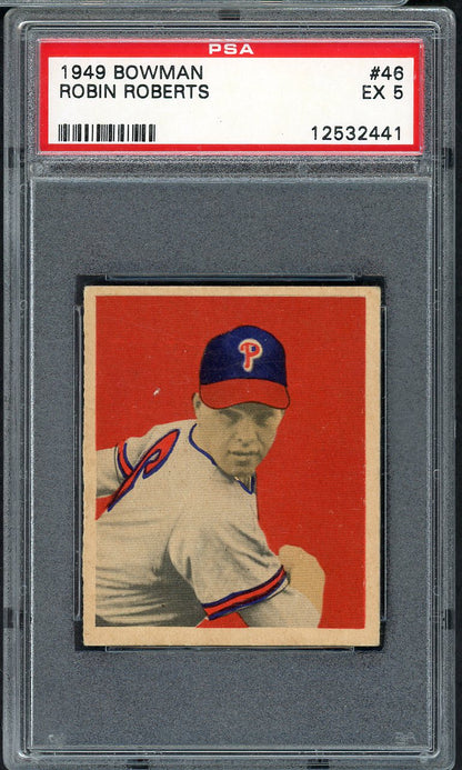 1949 Bowman Baseball #046 Robin Roberts Phillies PSA 5 EX 561719