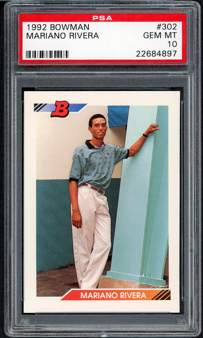 1992 Bowman #302 Mariano Rivera Yankees PSA 10 GEM MINT 561720