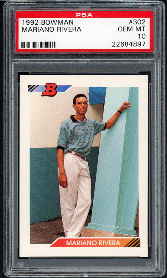 1992 Bowman #302 Mariano Rivera Yankees PSA 10 GEM MINT 561720