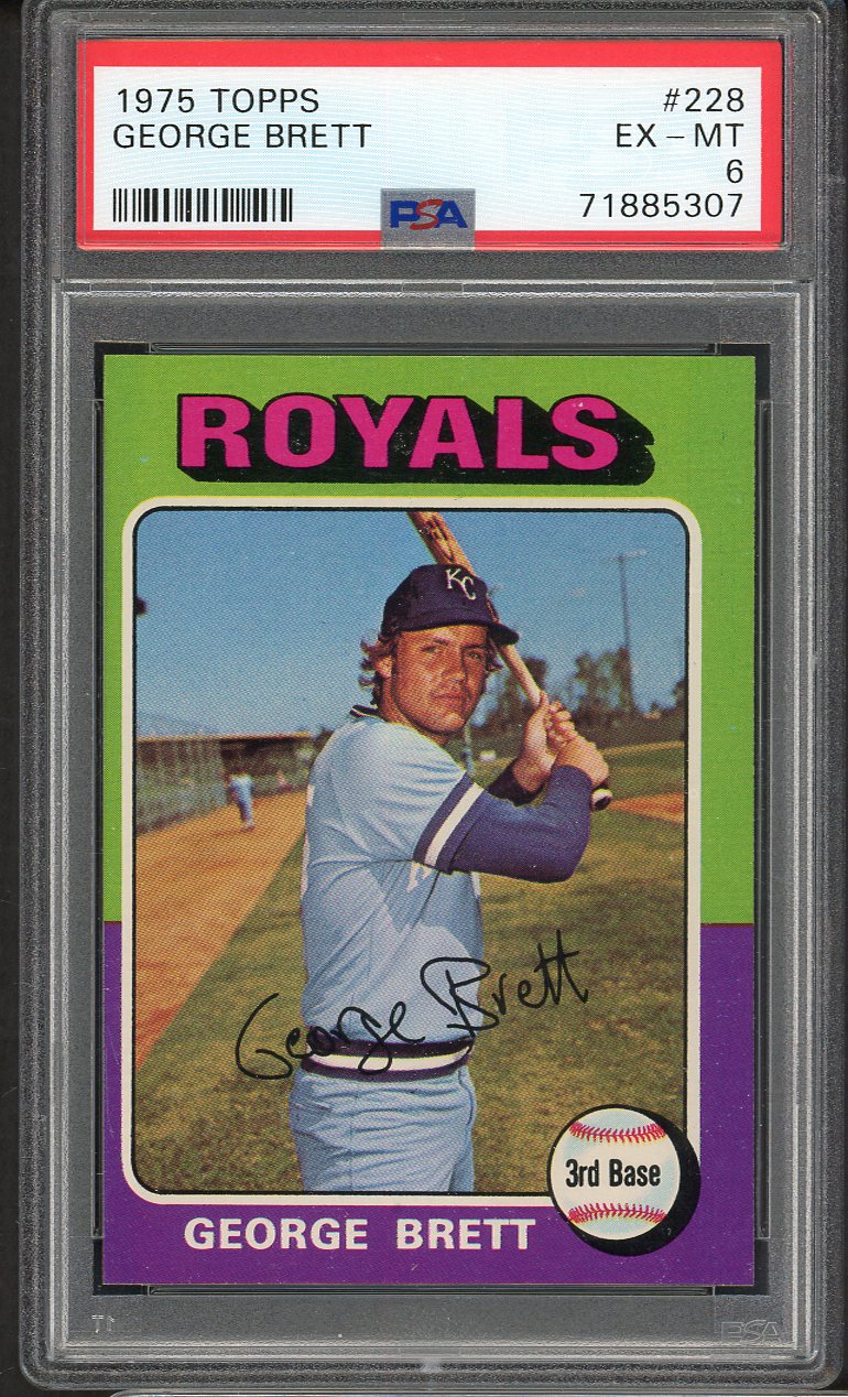 1975 Topps Baseball #228 George Brett Royals PSA 6 EX-MT 561722