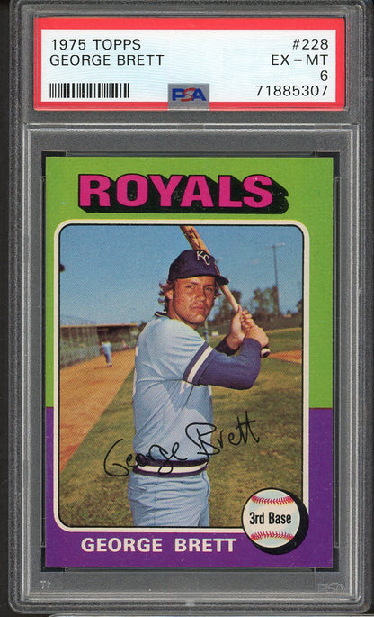 1975 Topps Baseball #228 George Brett Royals PSA 6 EX-MT 561722