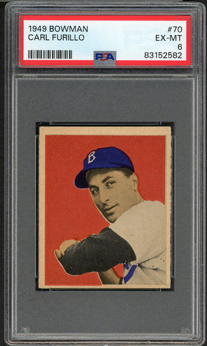 1949 Bowman Baseball #070 Carl Furillo Dodgers PSA 6 EX-MT 561724