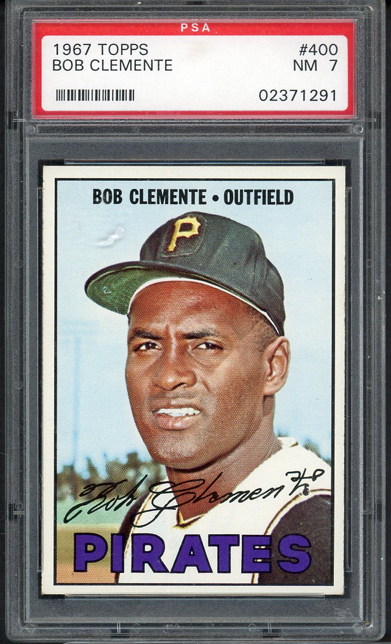 1967 Topps Baseball #400 Roberto Clemente Pirates PSA 7 NM 561730