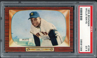 1955 Bowman Baseball #184 Willie Mays Giants PSA 5 EX 561732