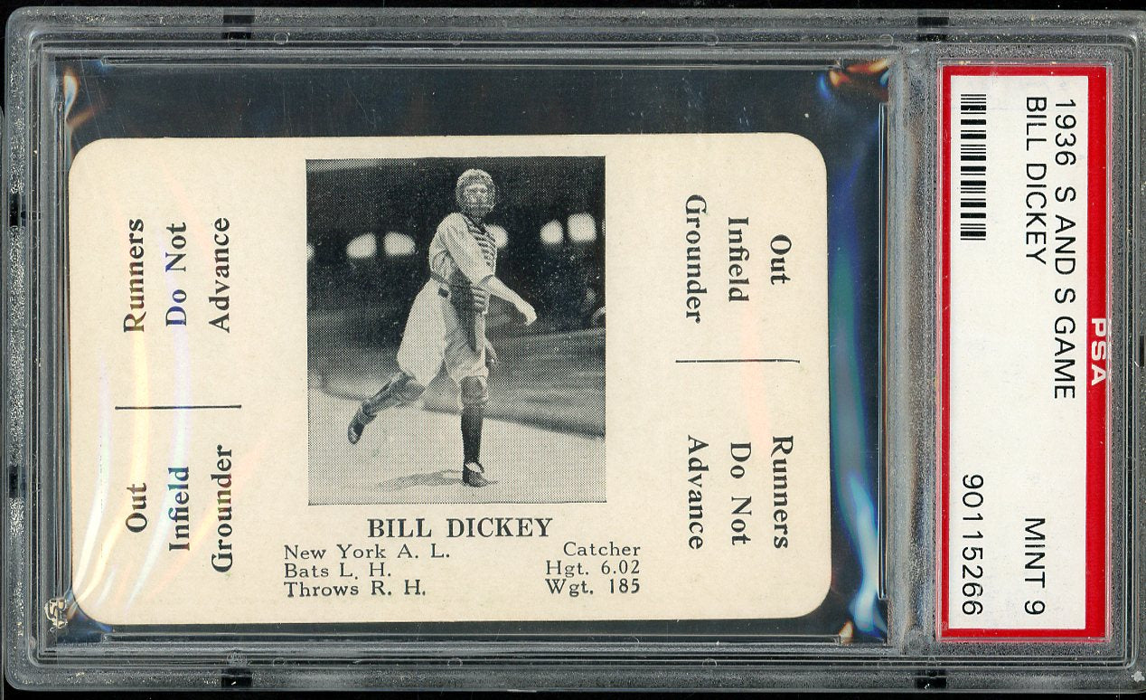 1936 S & S Game Bill Dickey Yankees PSA 9 MINT 561741
