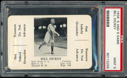 1936 S & S Game Bill Dickey Yankees PSA 9 MINT 561741