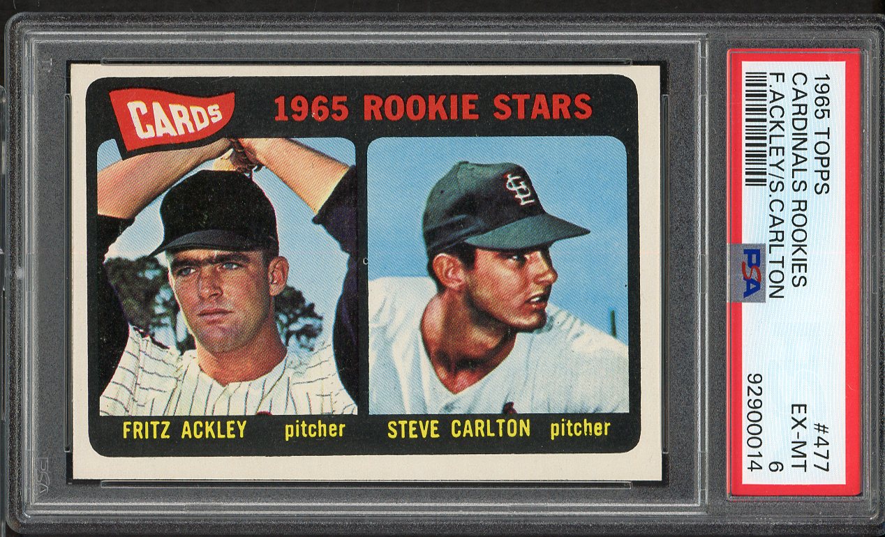 1965 Topps Baseball #477 Steve Carlton Cardinals PSA 6 EX-MT 561742
