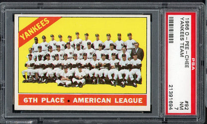 1966 O Pee Chee #092 New York Yankees Team PSA 7 NM 561743