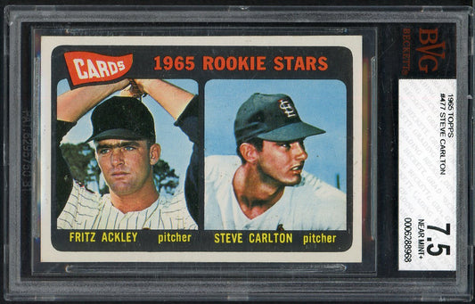 1965 Topps Baseball #477 Steve Carlton Cardinals BVG 7.5 NM+ 561744