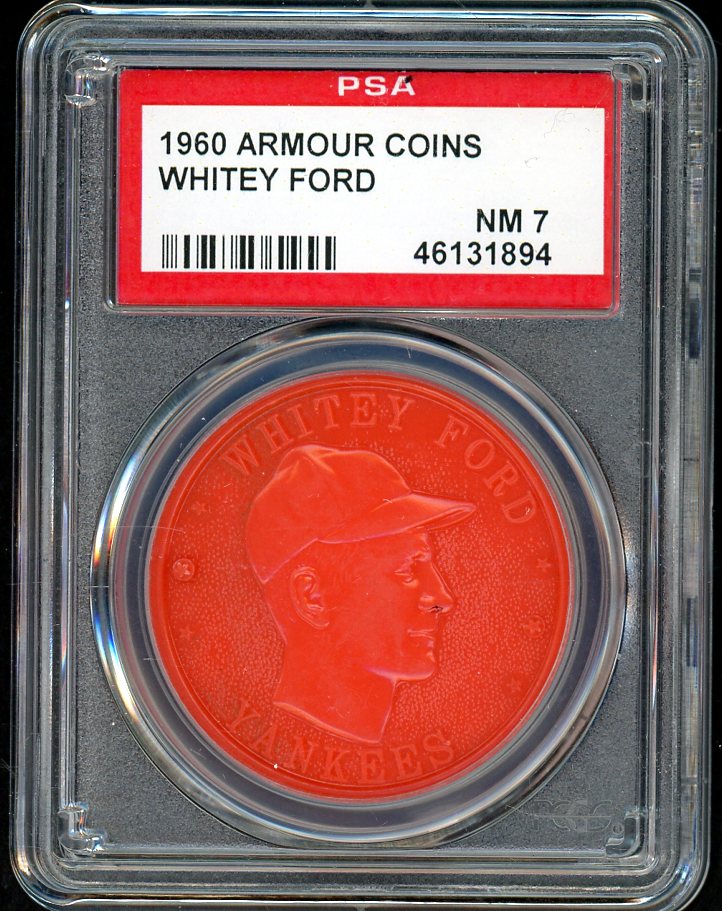 1960 Armour Coins Whitey Ford Yankees PSA 7 NM 561756