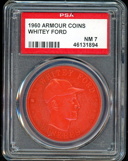 1960 Armour Coins Whitey Ford Yankees PSA 7 NM 561756