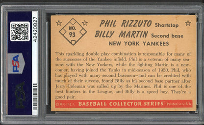 1953 Bowman Color Baseball #093 Phil Rizzuto Billy Martin PSA 7 NM 561758